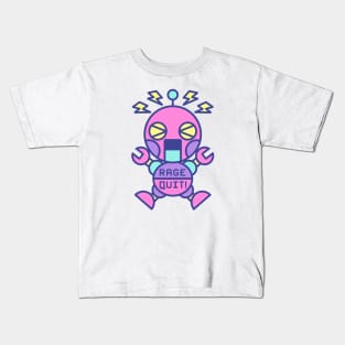 RAGE QUIT pastel robot Kids T-Shirt